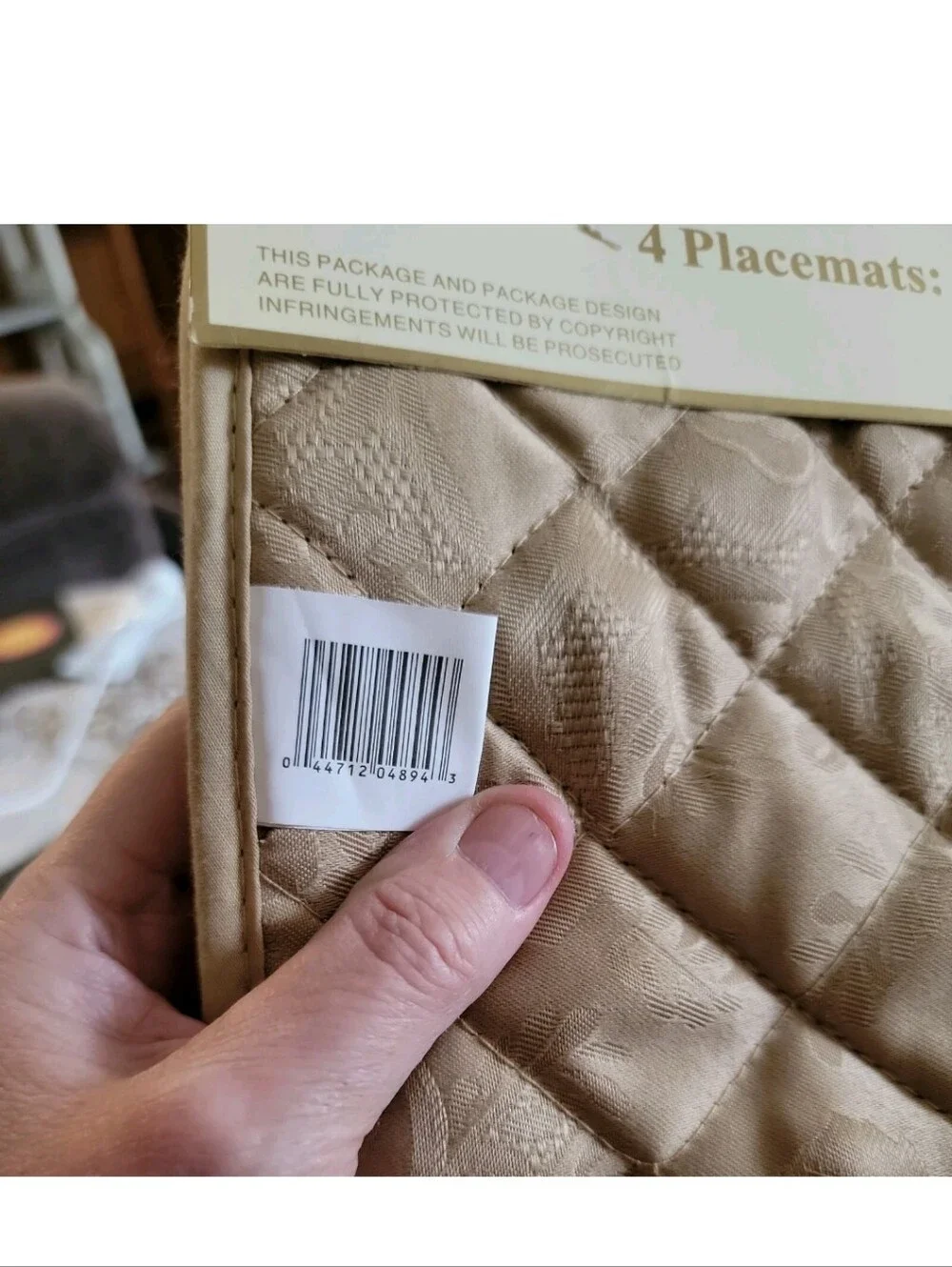 4 Better Homes Plastic Corp. Quilted Tan Placemats 12
